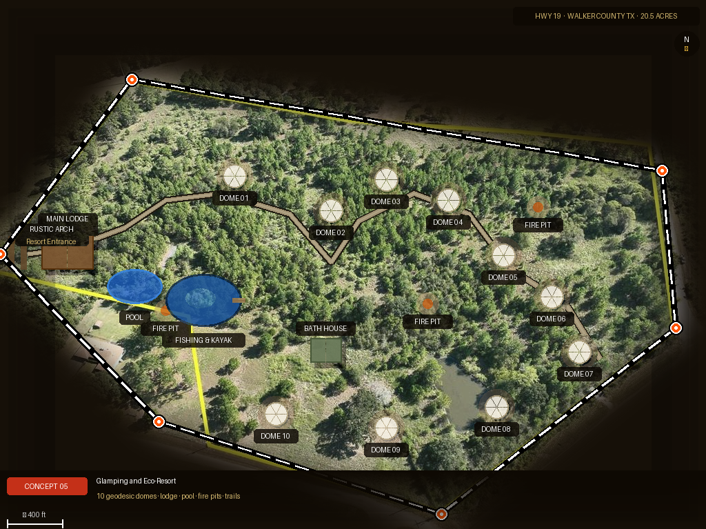 Glamping Eco-Resort Site Plan